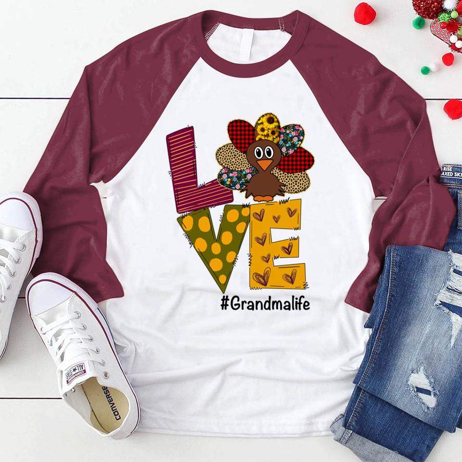 Personalized Love Grandma Life – Thanksgiving Shirt