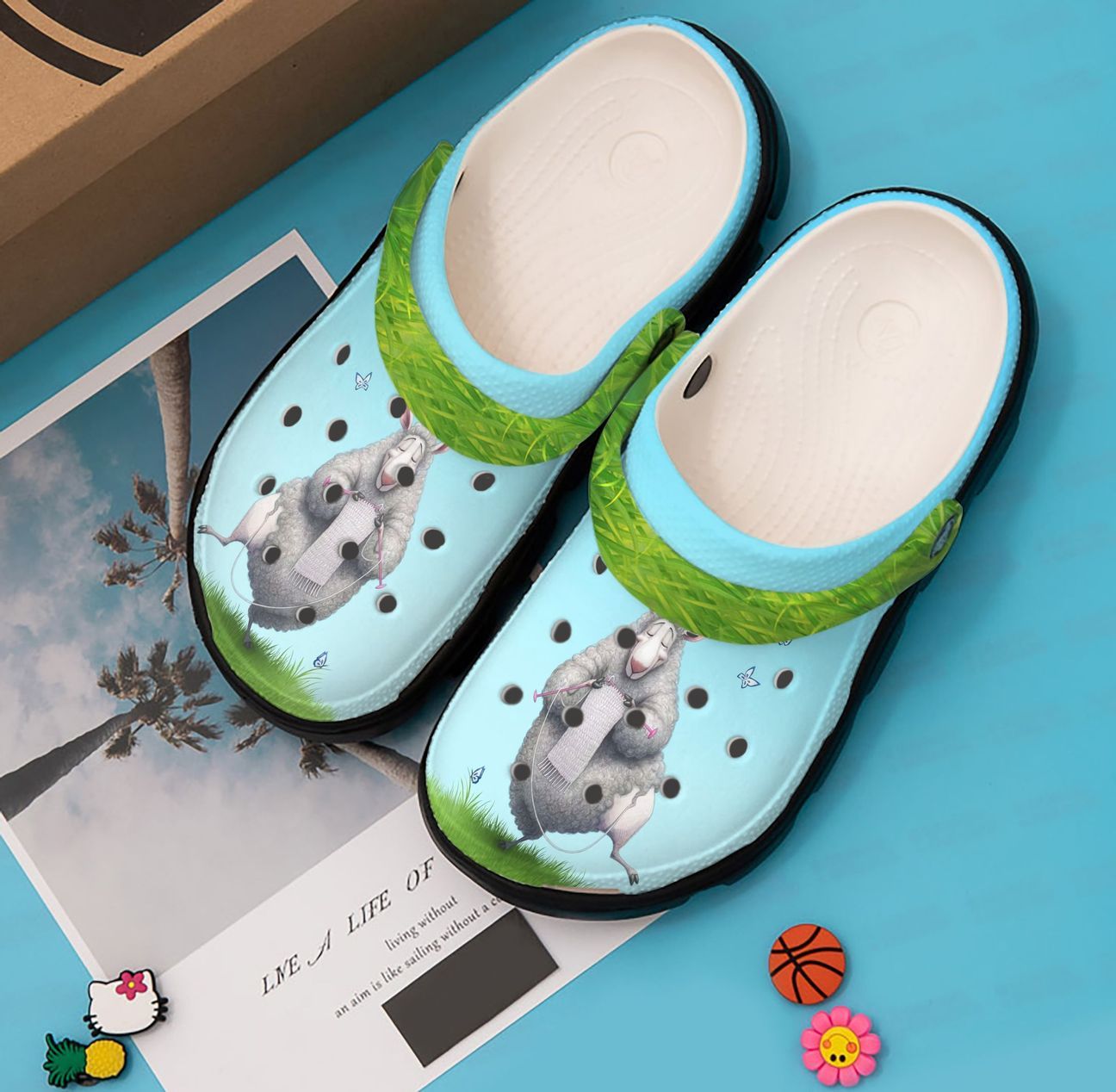 Knitting Personalized Clog, Custom Name, Text, Color, Number Fashion Style For Women, Men, Kid, Print 3D Knitting Sheep