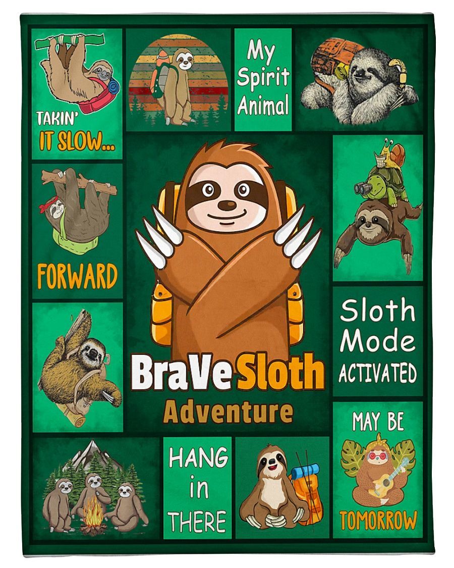 Sloth Hiking Brave Sloth Adventure Blanket – Buzz insect Store