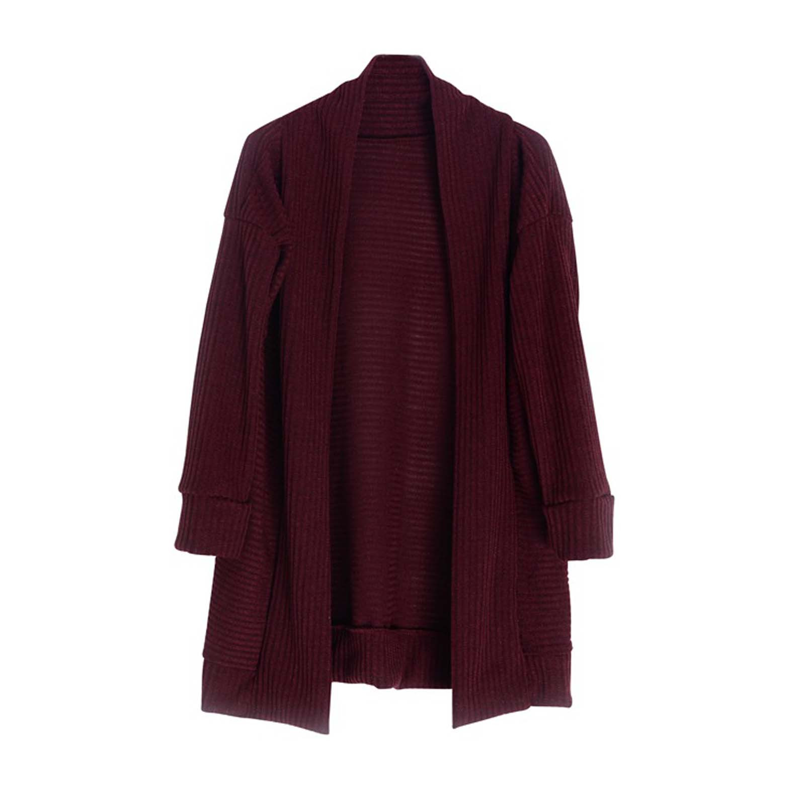 Spring Fall Children Girls Sweater, Casual Fashion Kids Soft Solid Color Long Sleeve Cardigan Coat Knitwear Tops, Khaki/Wine Red alx