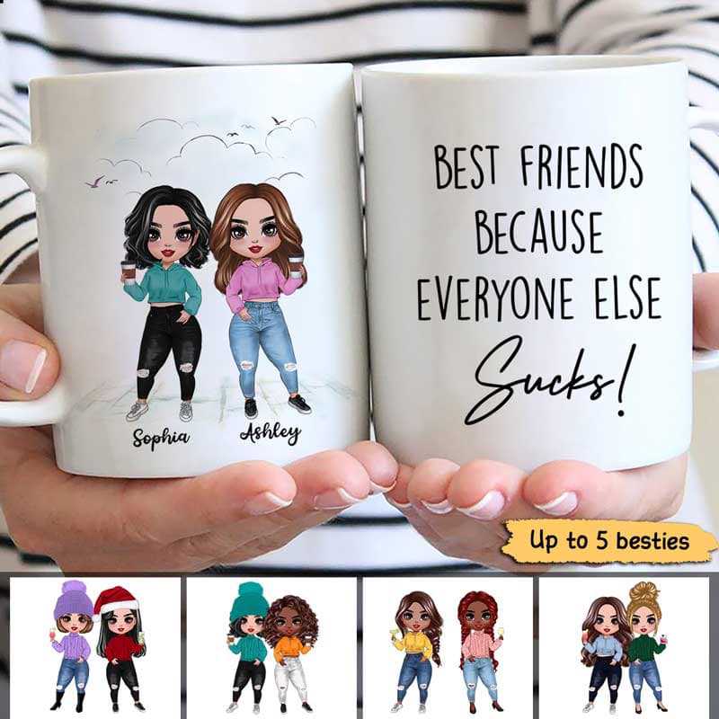 Friendship Built On Solid Foundation Doll Girls Personalized Mug