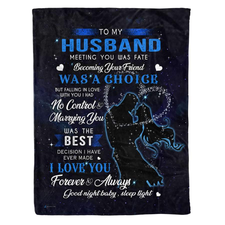 Meeting You Was Fate Gift For Husband Blanket