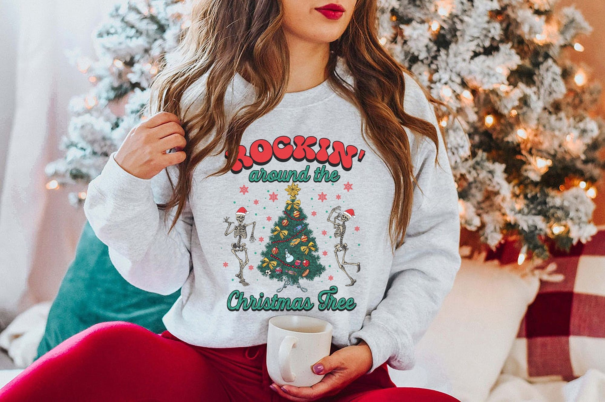 Rocking Around the Christmas Tree Shirt, Christmas sweatshirt, Christmas tree t-shirt, iPrintasty Christmas, funny Christmas sweatshirt