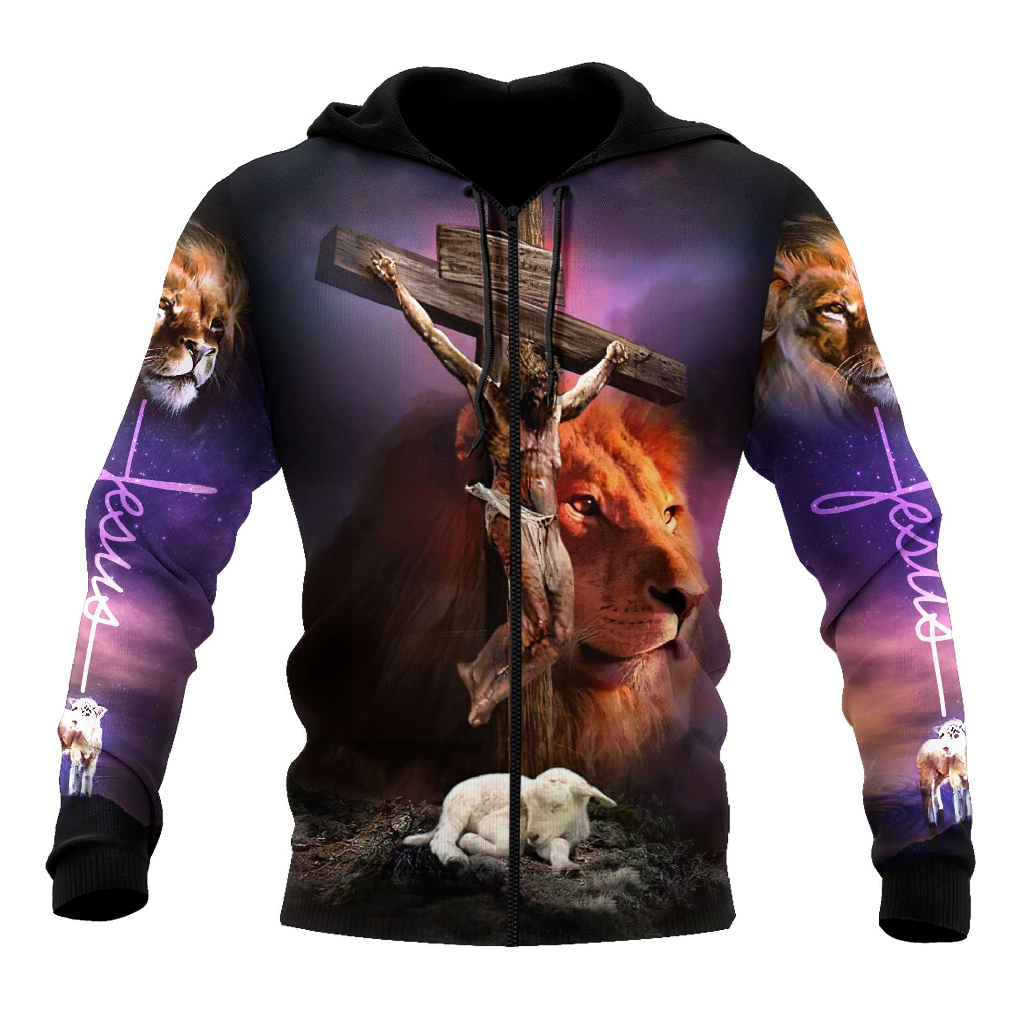 Premium Christian Jesus Lion 3D All Over Printed Unisex Shirts