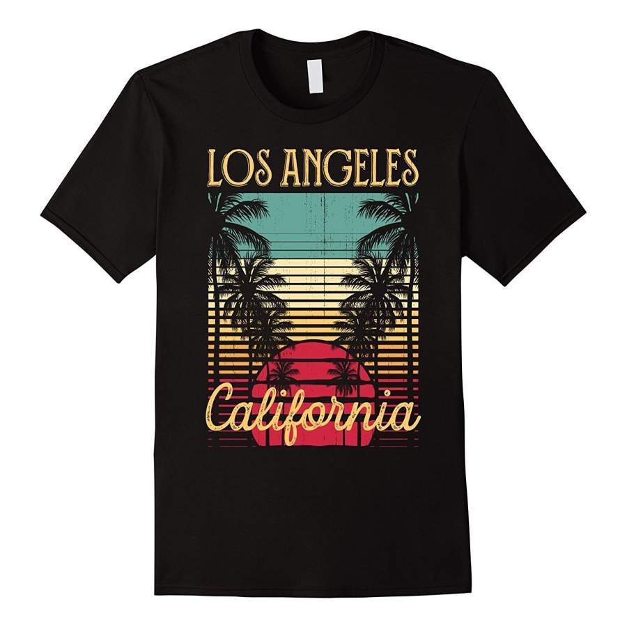 Los Angeles California Retro 70’s Vintage Surf Men T- Shirt