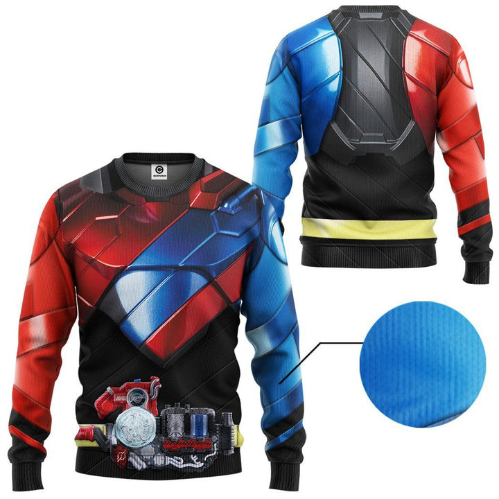 Kamen Rider Build Rabbit Tank Ugly Christmas Sweater – All Over Print 3D Sweater