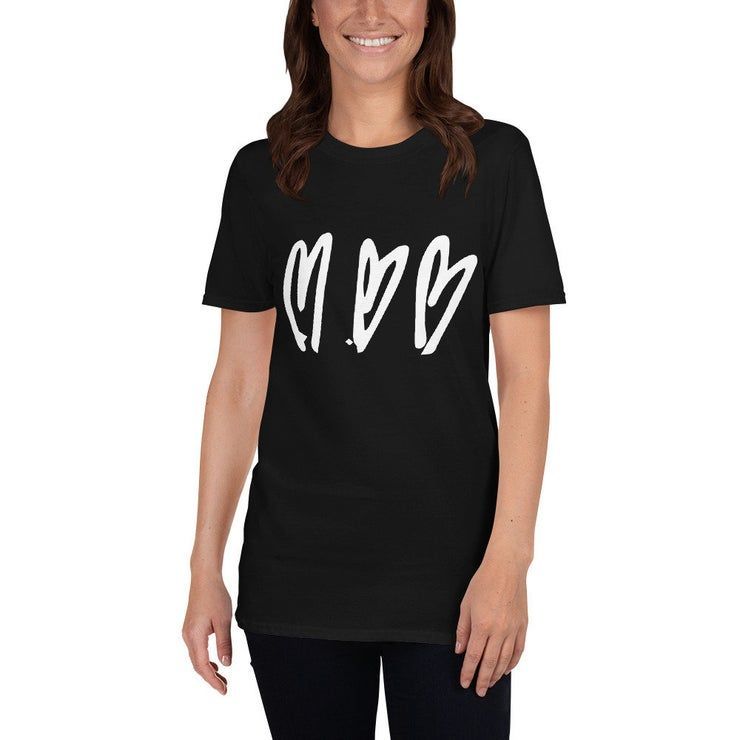 3 Crooked Hearts Black Woman S Shirt