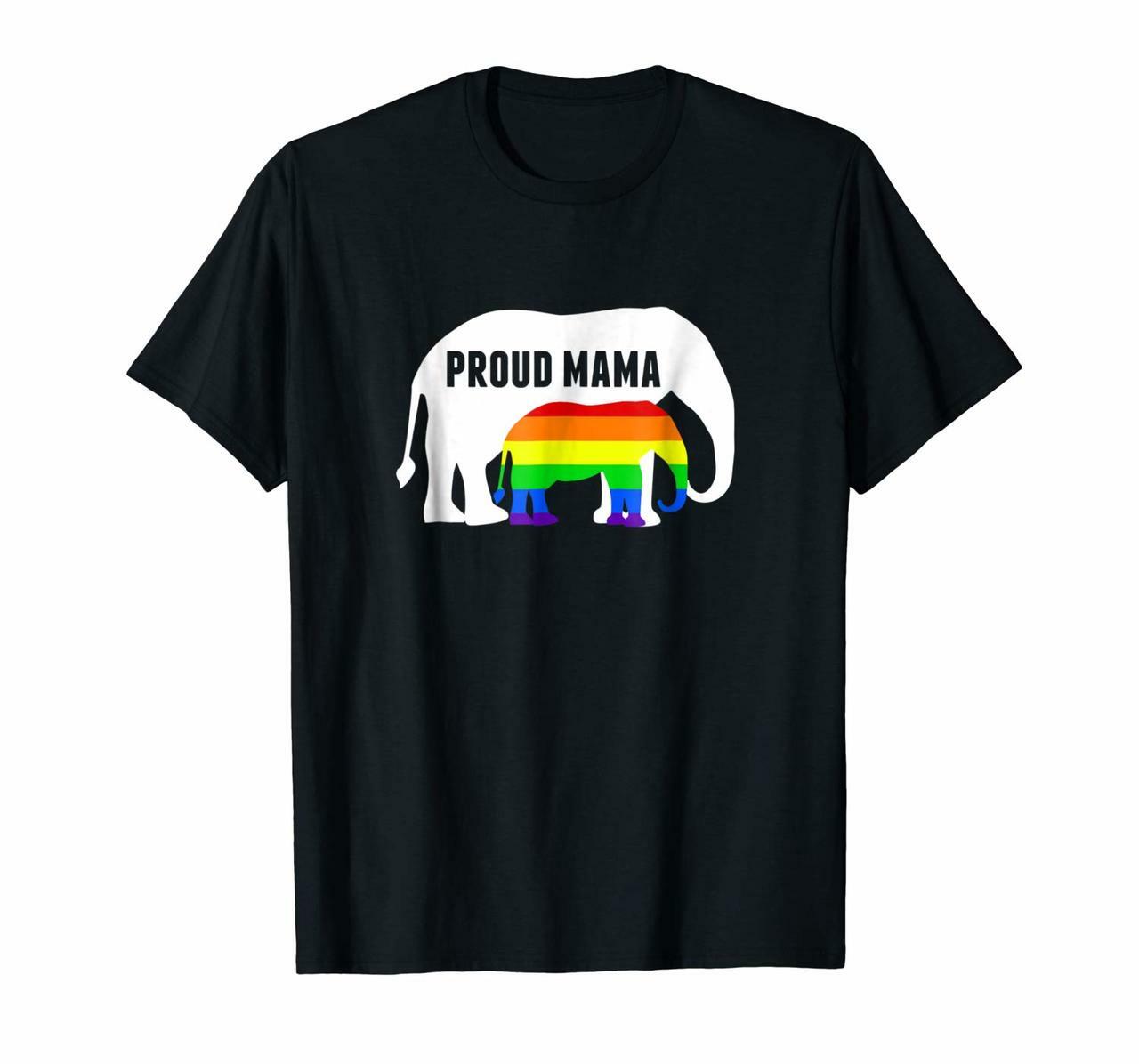 Proud Lgbt Mama Rainbow Elephant T-Shirt – Gay Pride Mom