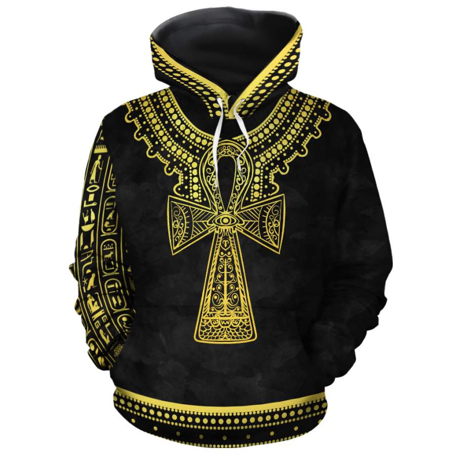 Printed Dashiki Ankh 2 All-Over Hoodie