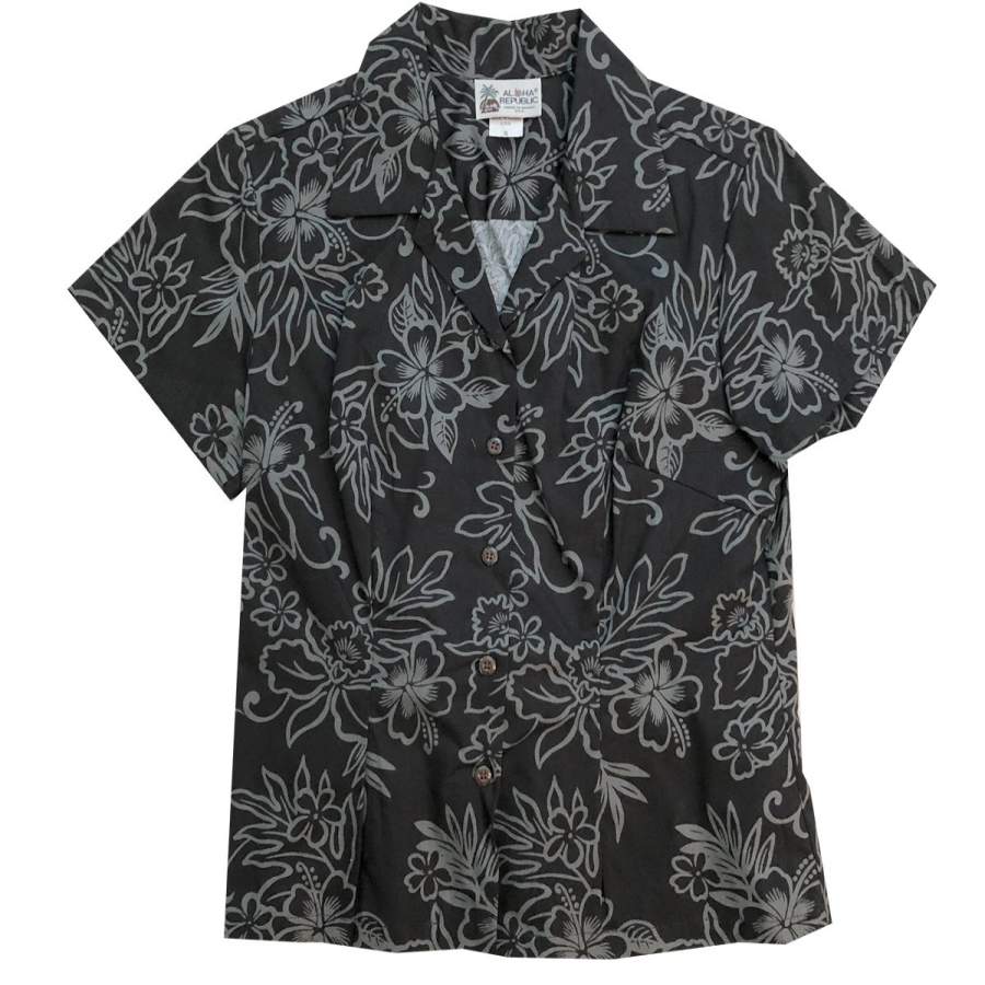 Island Darkness Black Fitted Hawaii Shirt Ha39701