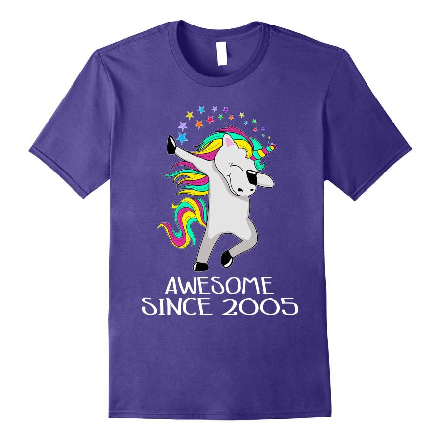 13th Birthday Unicorn Shirt Dabbing