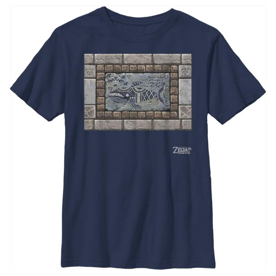 Nintendo Boy’s Legend of Zelda Link’s Awakening Whale Stone Tablet  T Shirt