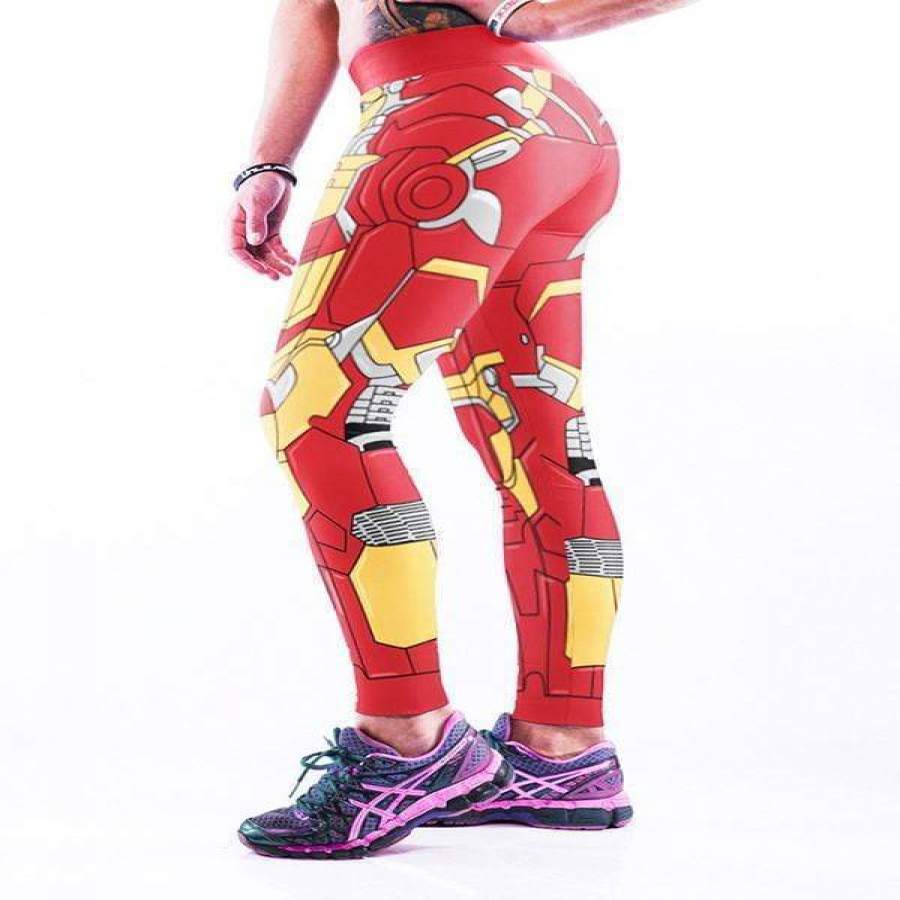 3D Iron Man Printed Yoga Fitness Leggings