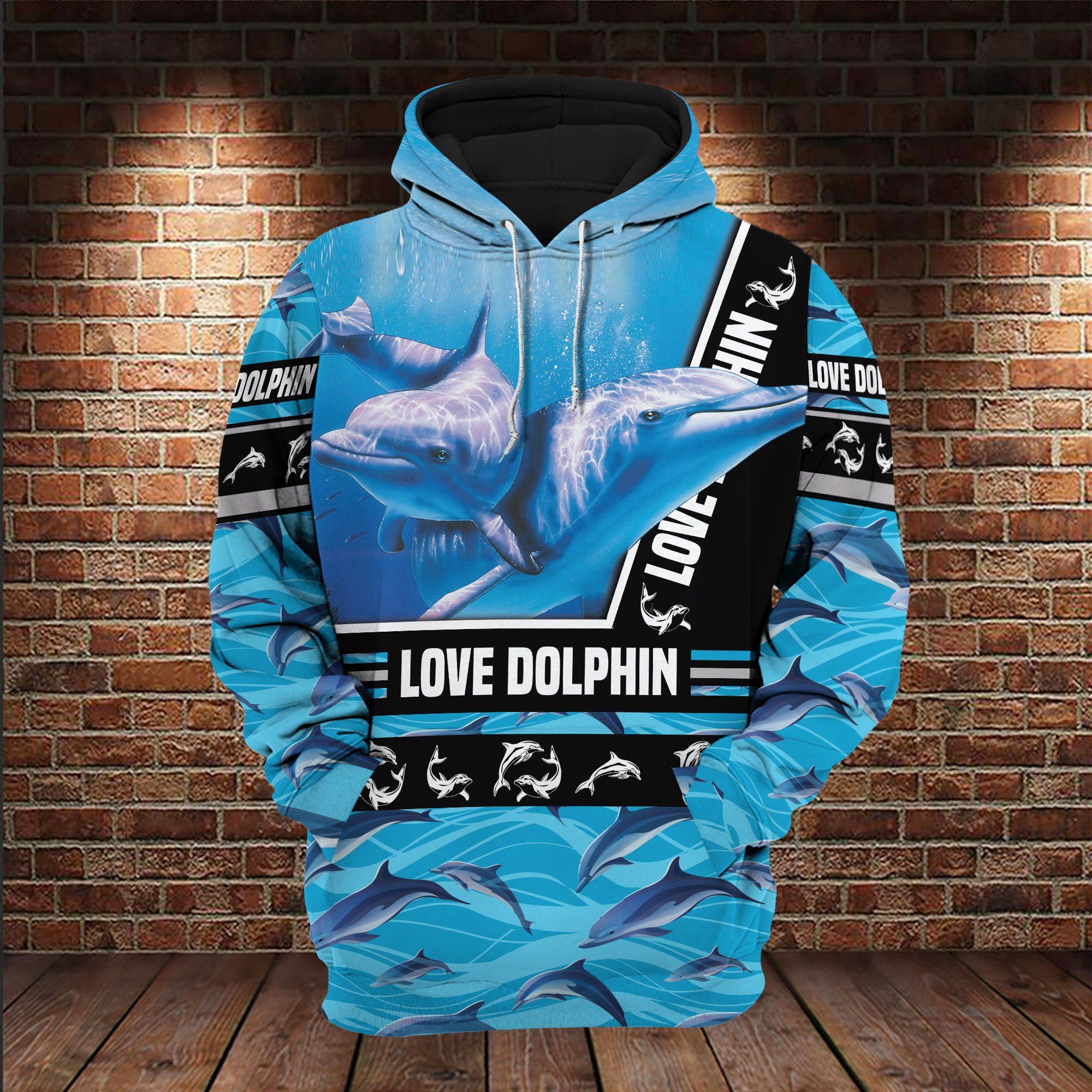 Dolphin Love In Ocean 3D All Over / DVHPQH180121