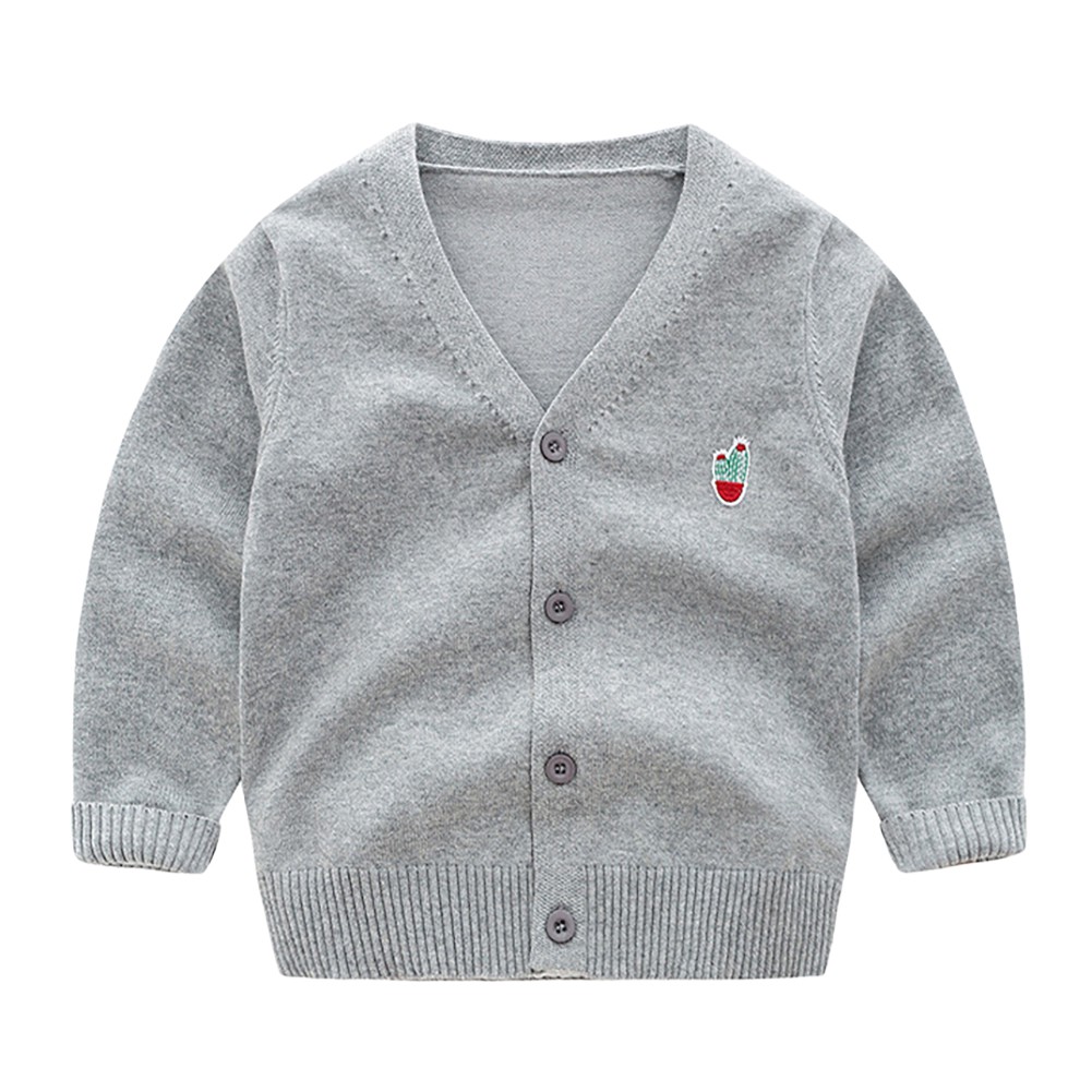 Autumn Spring Infant Baby Boys Girls Knit Cardigan Sweater Toddler Knitted Pullover Sweatshirt Button up Jacket Outwear 1-8Y alx