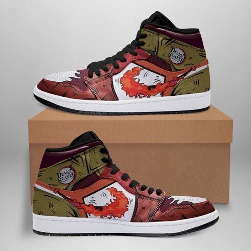 Kyojuro Rengoku Demon Slayer Air Jordan Aj1074 Shoes Sport Sneakers
