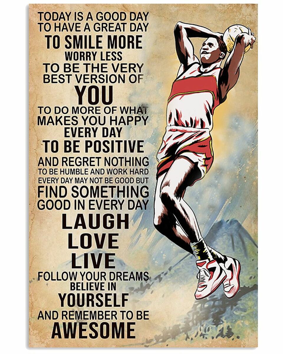 Basketball Remember To Be Awesome Premium Canvas Wall Art