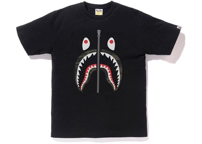 BAPE Reflector 1st Camo Shark Tee Black/Green