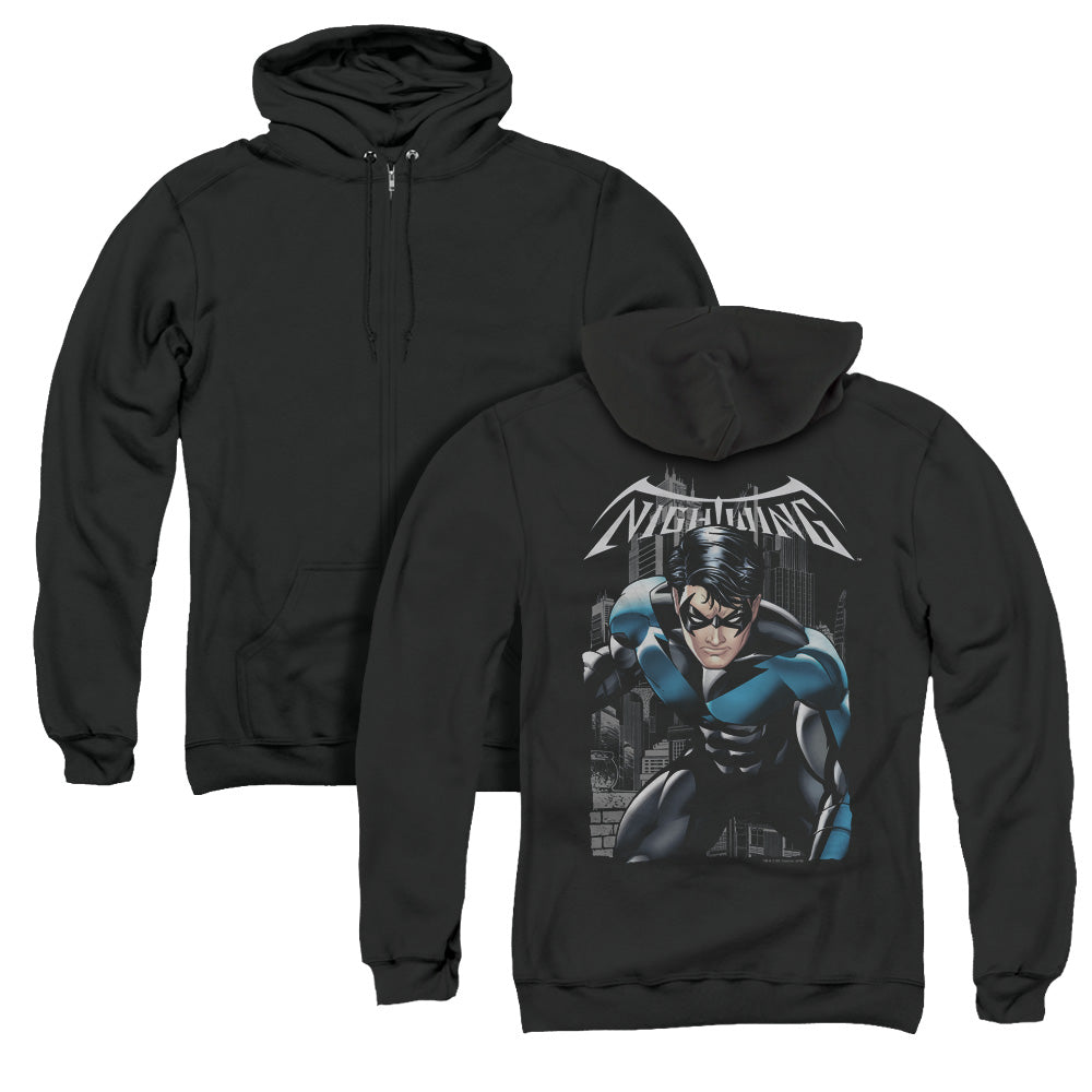 Batman A Legacy Back Print Zipper Mens Hoodie Black