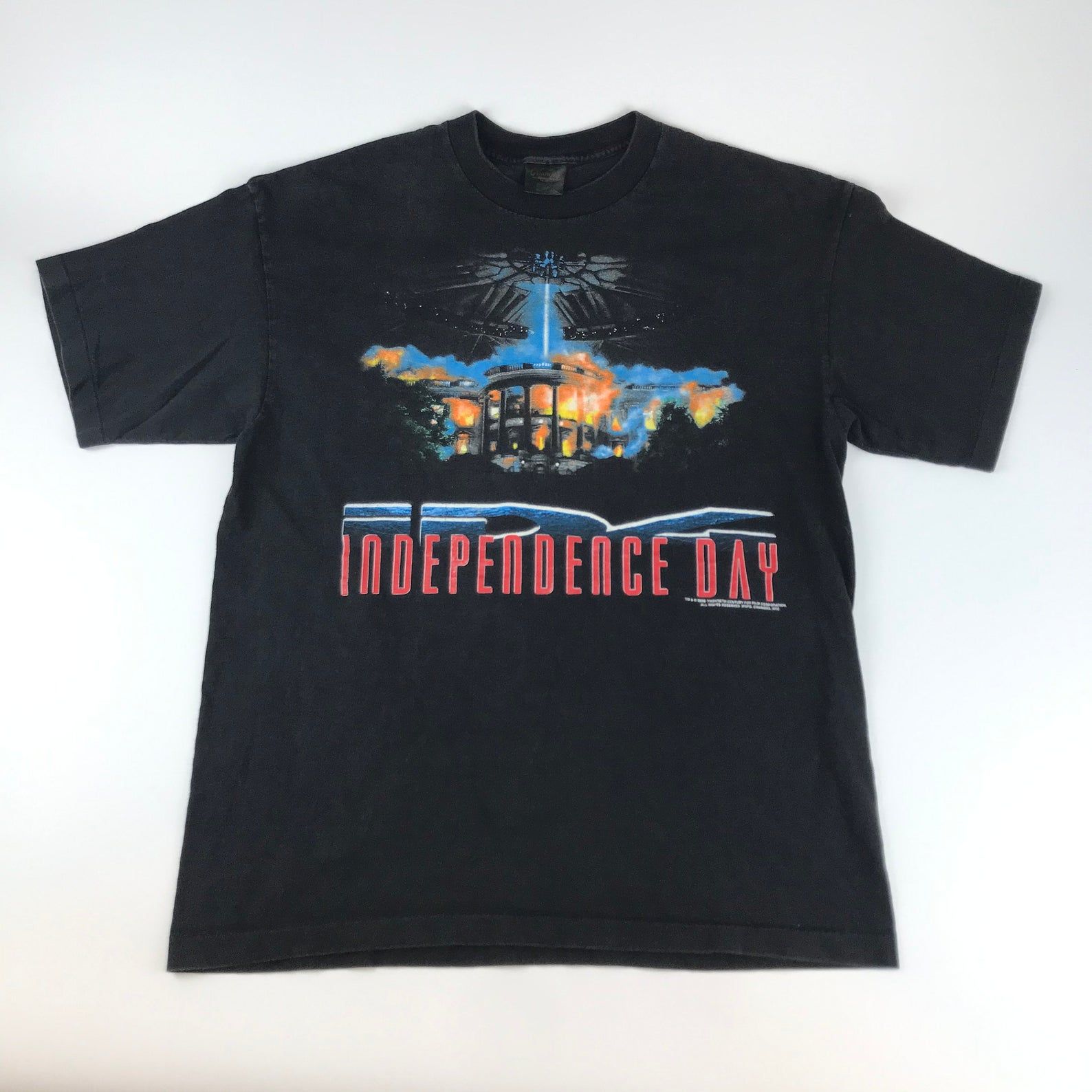 Vtg 90S – Independence Day 1996 – Black T-Shirt