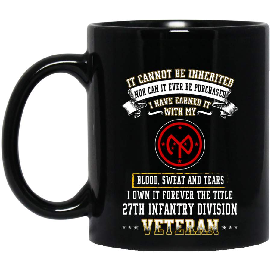 Forever The Title 27th Infantry Division Veteran T-Shirt Veterans Day Christmas Gift Mug