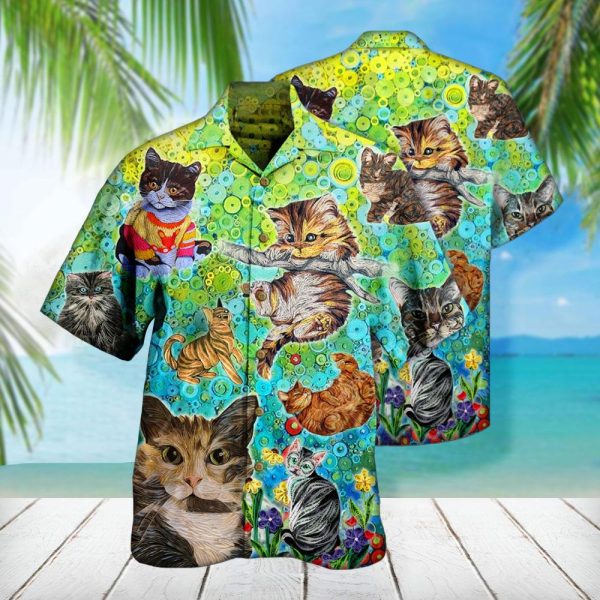 Colorful Cats Hawaii Shirt For Men Women Ha71683