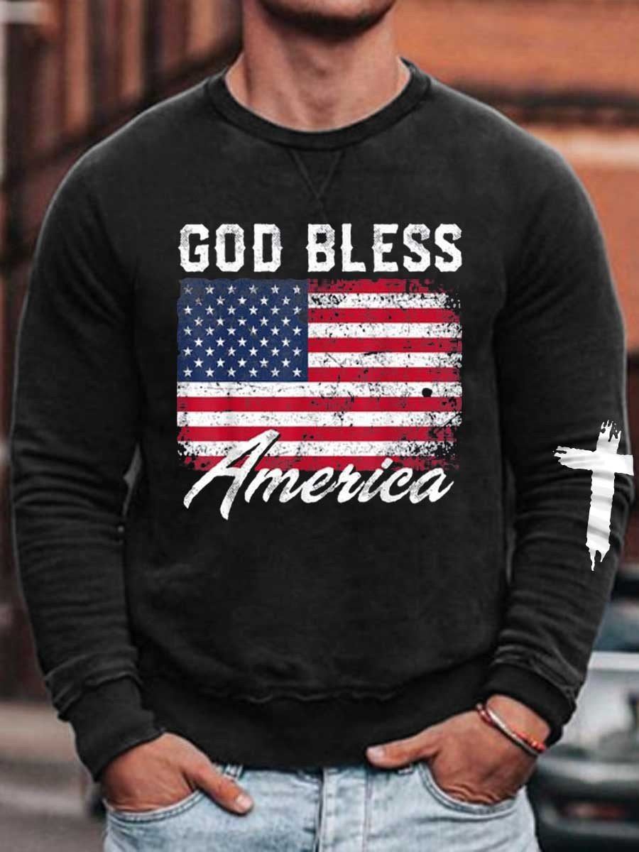Men’S God Bless America Sweatshirt