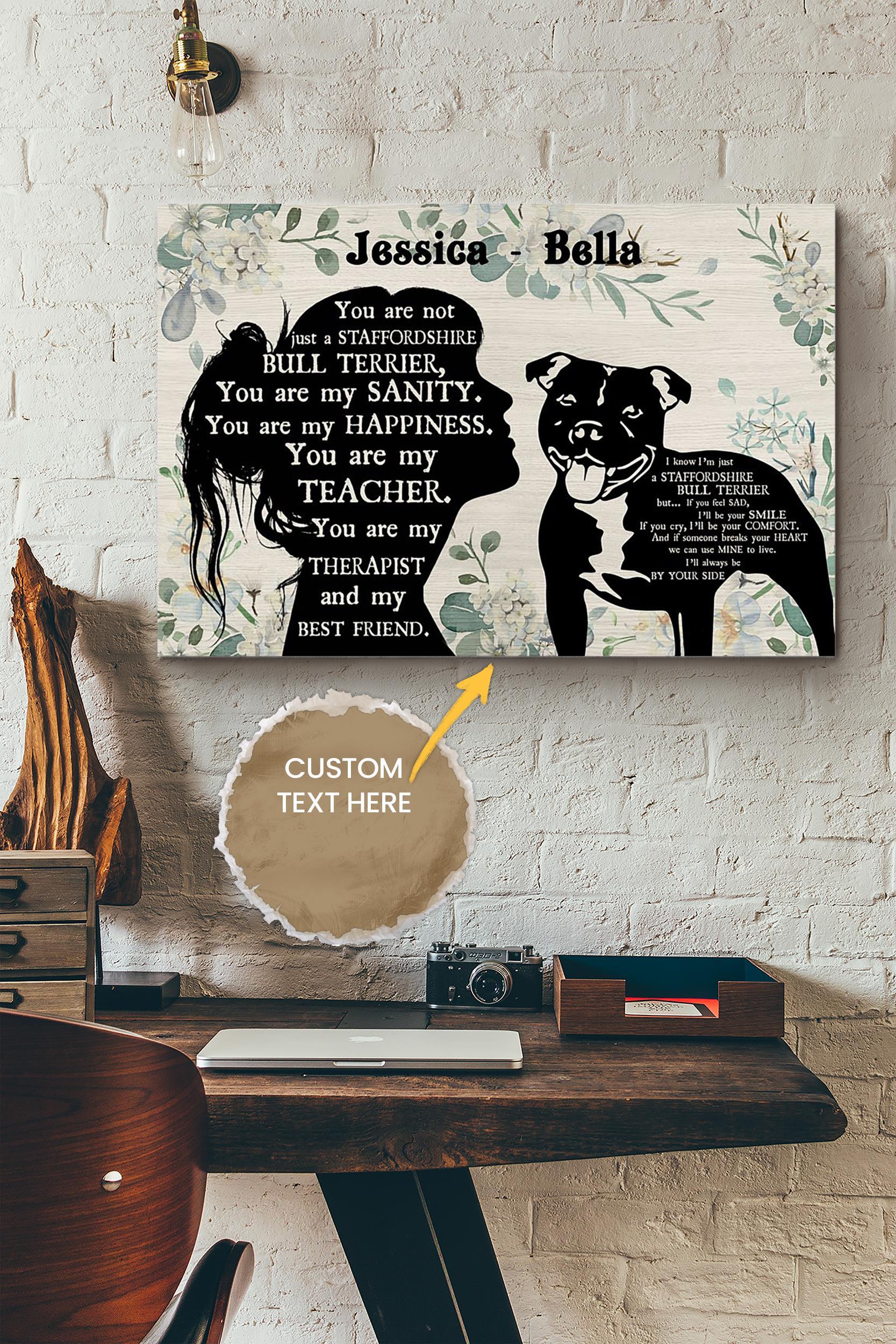 You Are Not Just A Staffordshire Personalized Poster – Animal Wall Art – Gift For Dog Lover Dog Foster Puppy Fan Wrapped Canvas