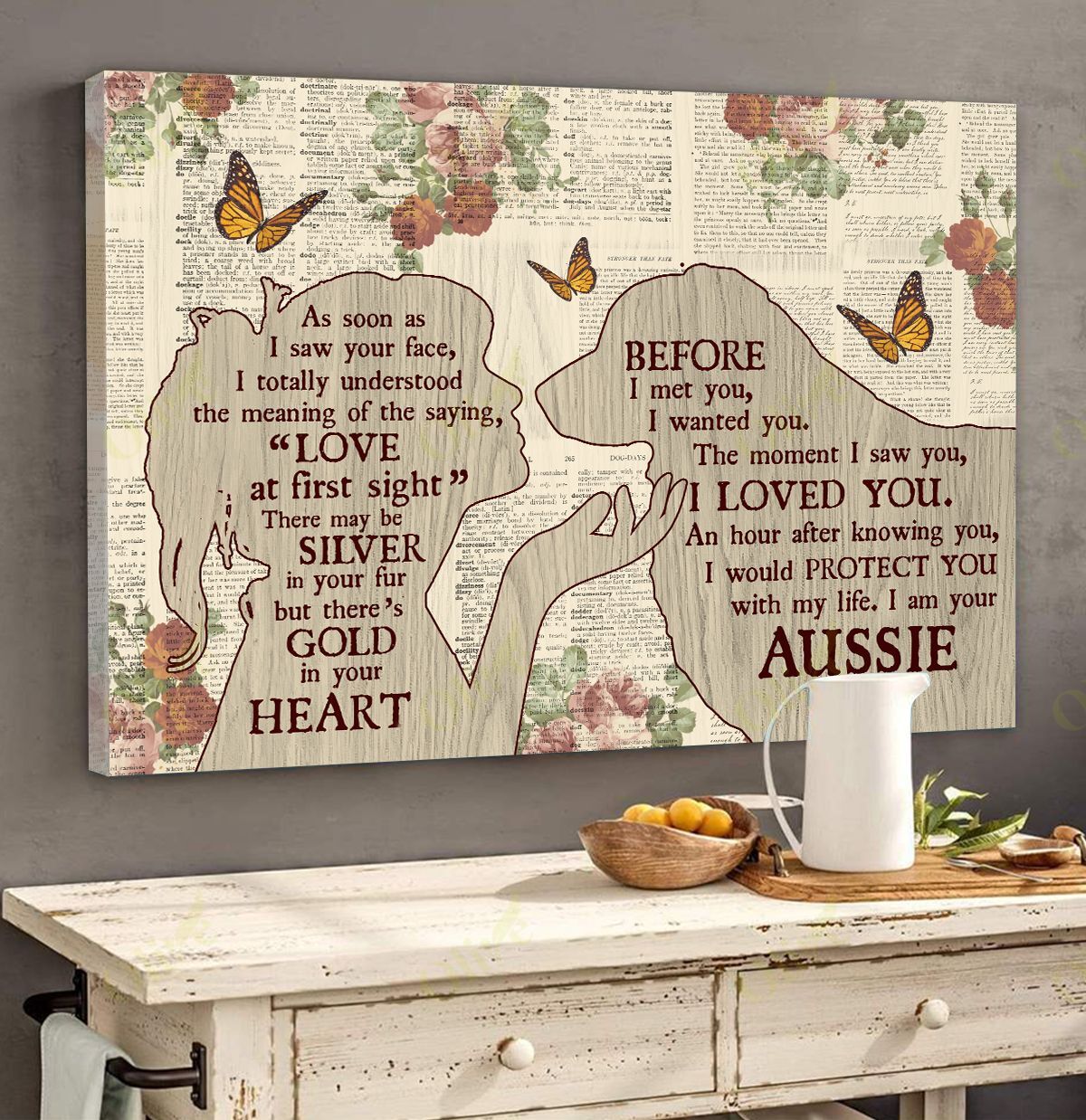 Aussie – Love At The First Sight Canvas Wall Art Home Decor