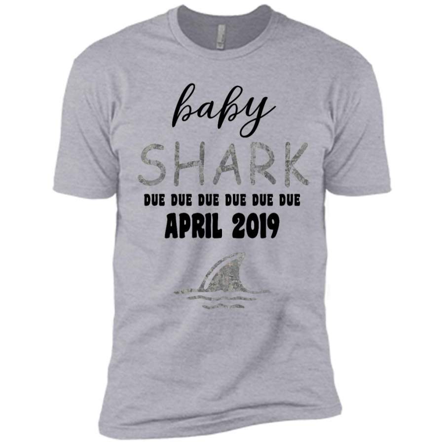 Baby Shark Due Due Due Due April 2019, Birthday Gift – Canvas Unisex USA Shirt