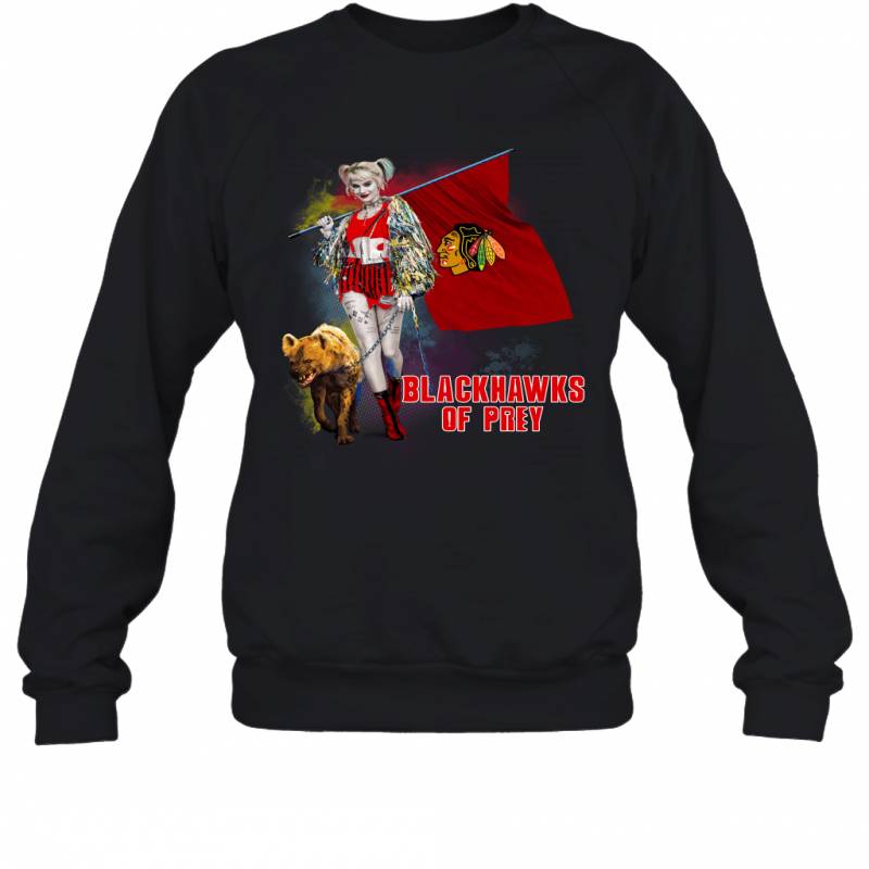 Harley Quinn flag Chicago Blackhawks Of Prey Sweatshirt