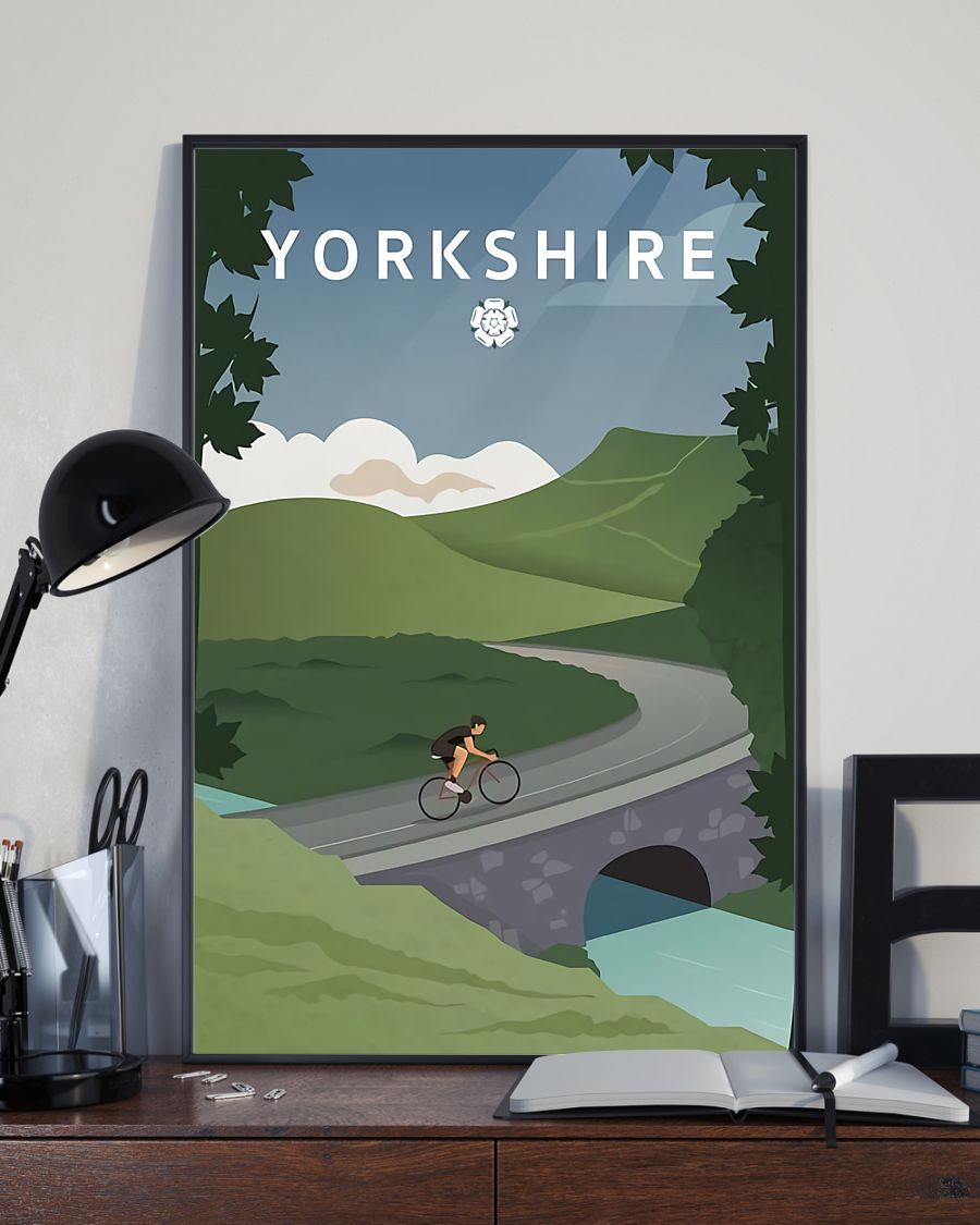 Cycling Yorkshire Vertical Canvas And Poster | Wall Decor Visual Art