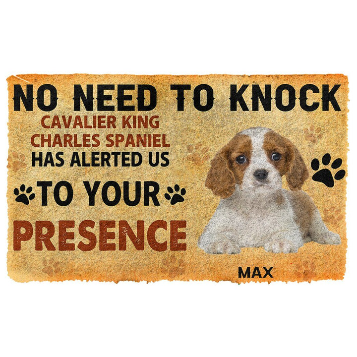 Waybackapparel No Need To Knock Cavalier King Charles Spaniel Dog Custom Name 3D Doormat