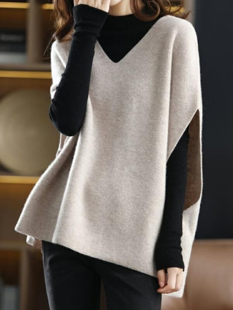 Sweater Vests Women Minimalist Fashion Elegant All-match Korean Style Mujer Basic Batwing Sleeve Loose Cozy Spring Pure Knitwear alx