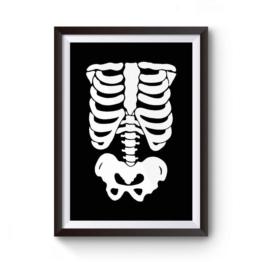 Skeleton Glow In The Dark Metal Goth Horror Timewarrior Vintage Halloween Costume Poster