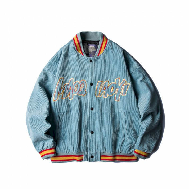 Spring Autumn Corduroy Baseball Jacket Men Women Hip Hop Letter Printing streetwear retro tide Bomber Jacket Men Baseball Coats alx