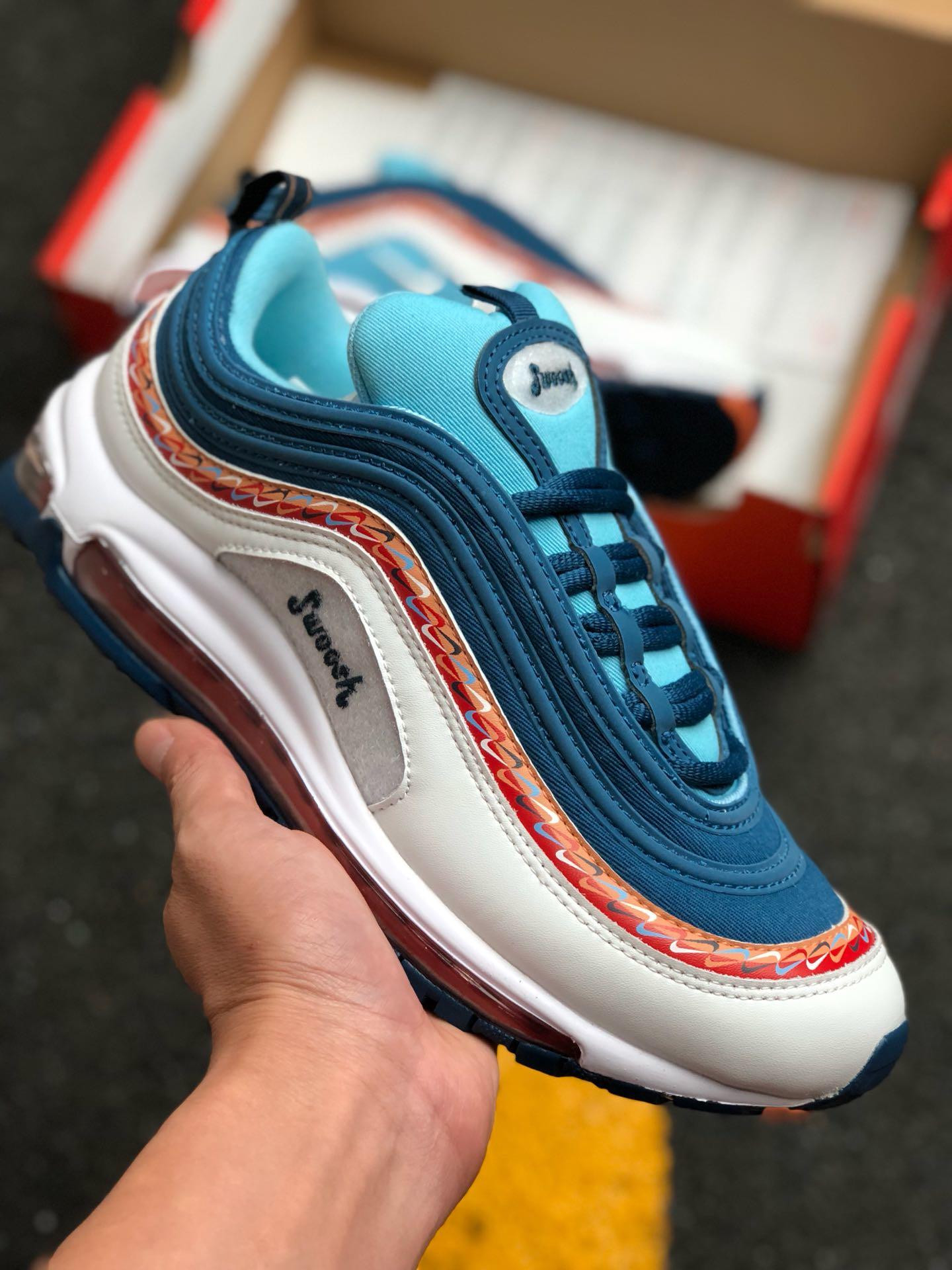 Nike Air Max 97 Swoosh Chain Pack Blue White 5339576