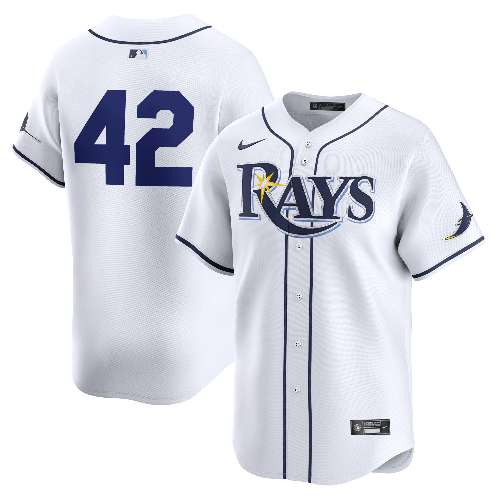 Tampa Bay Rays 2024 Jackie Robinson Day Home Limited Jersey  White