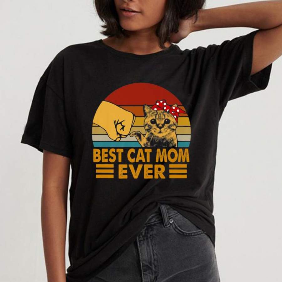 Best cat mom ever vintage shirt – GST