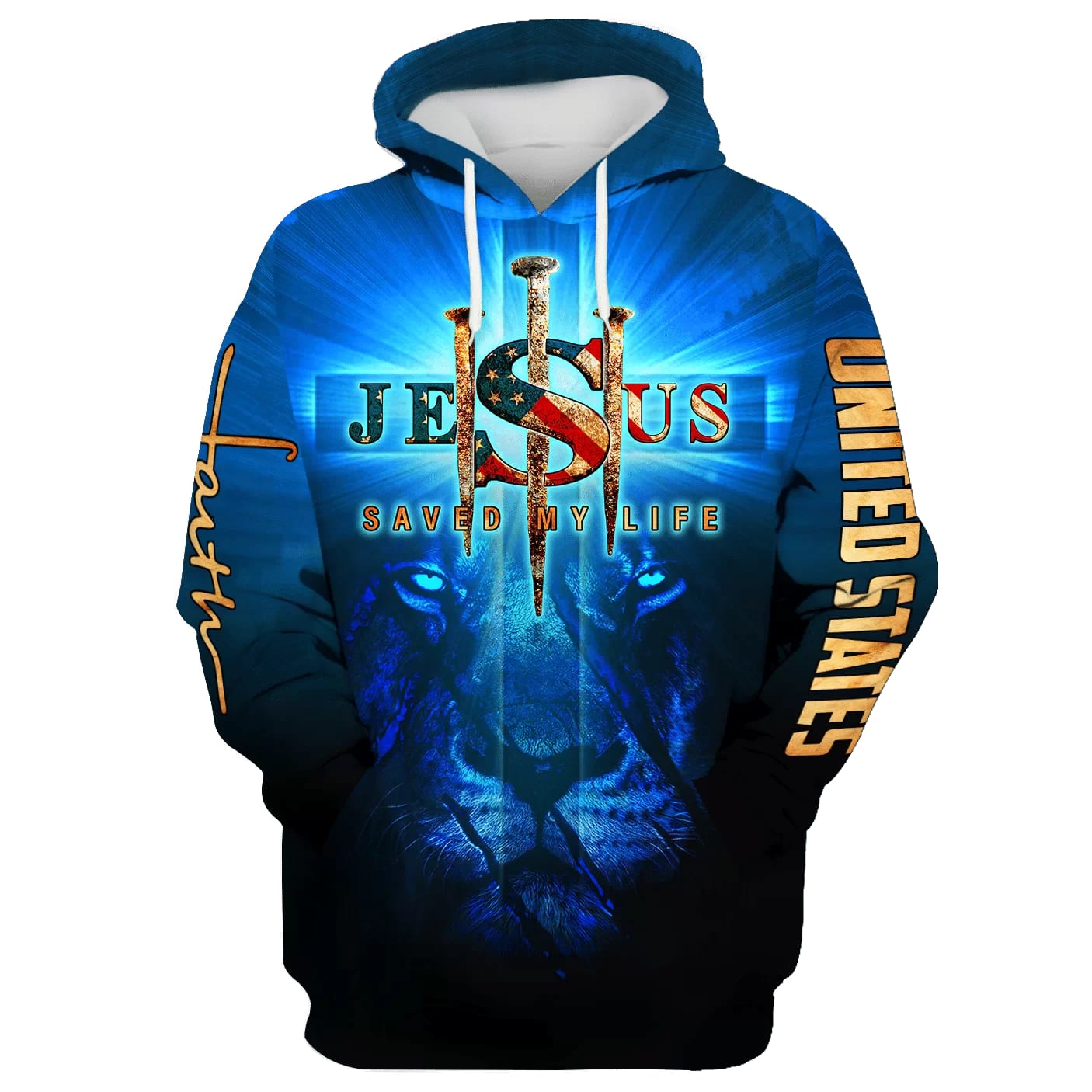 Jesus Saved My Life Lion Hoodie  Men & Women Christian Hoodie  3D Printed Hoodie