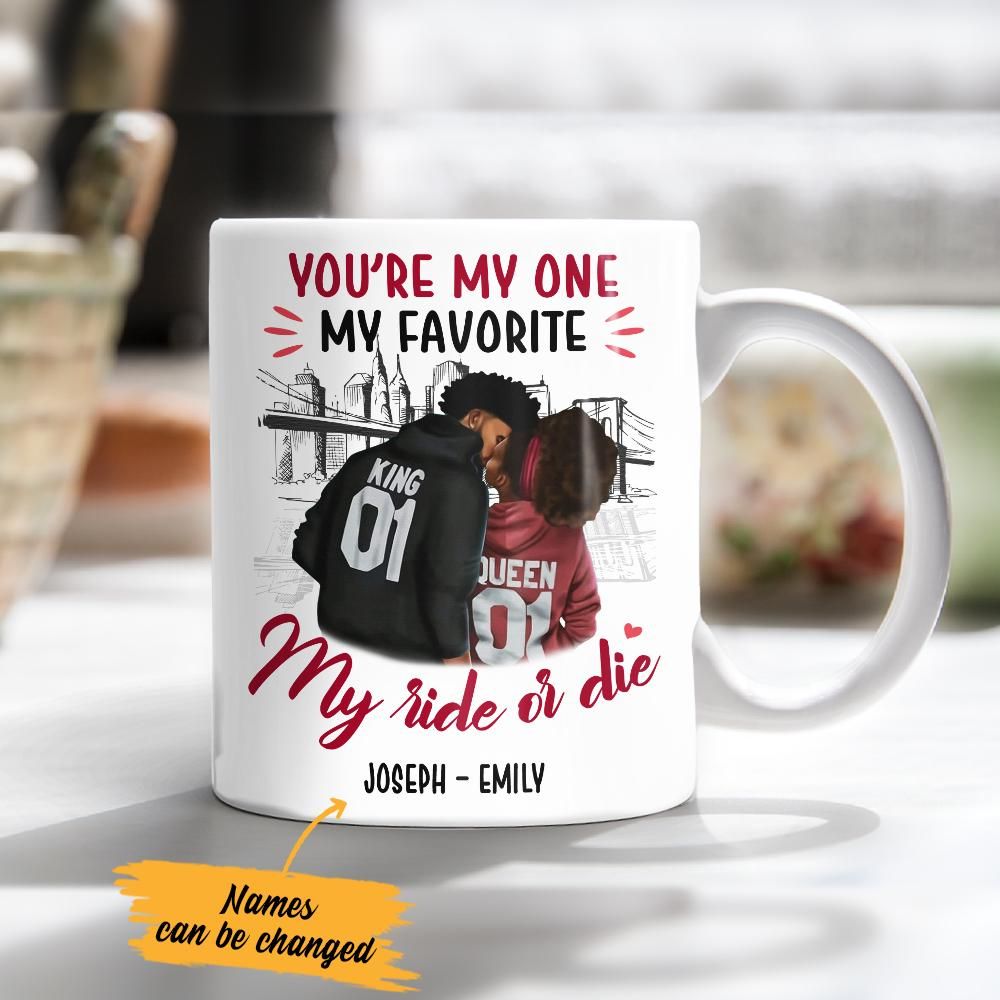 Personalized My One Black Couple Mug AG262 29O36