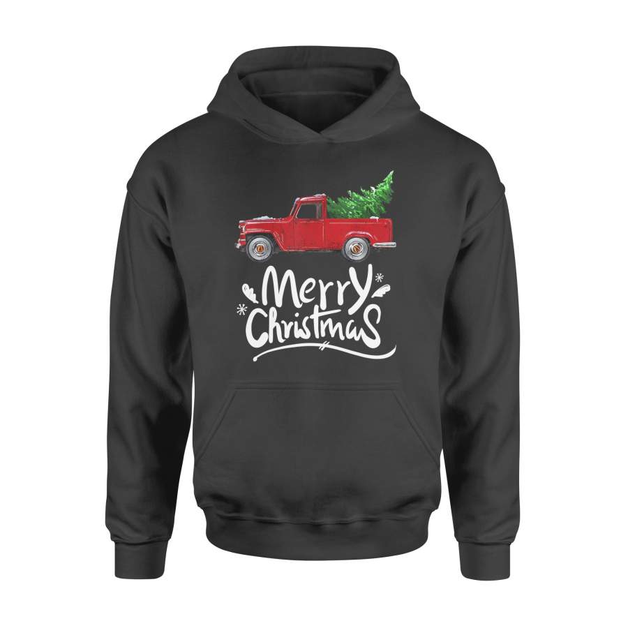 Vintage Wagon Red Truck Christmas Tree Pajama Gift – Standard Hoodie