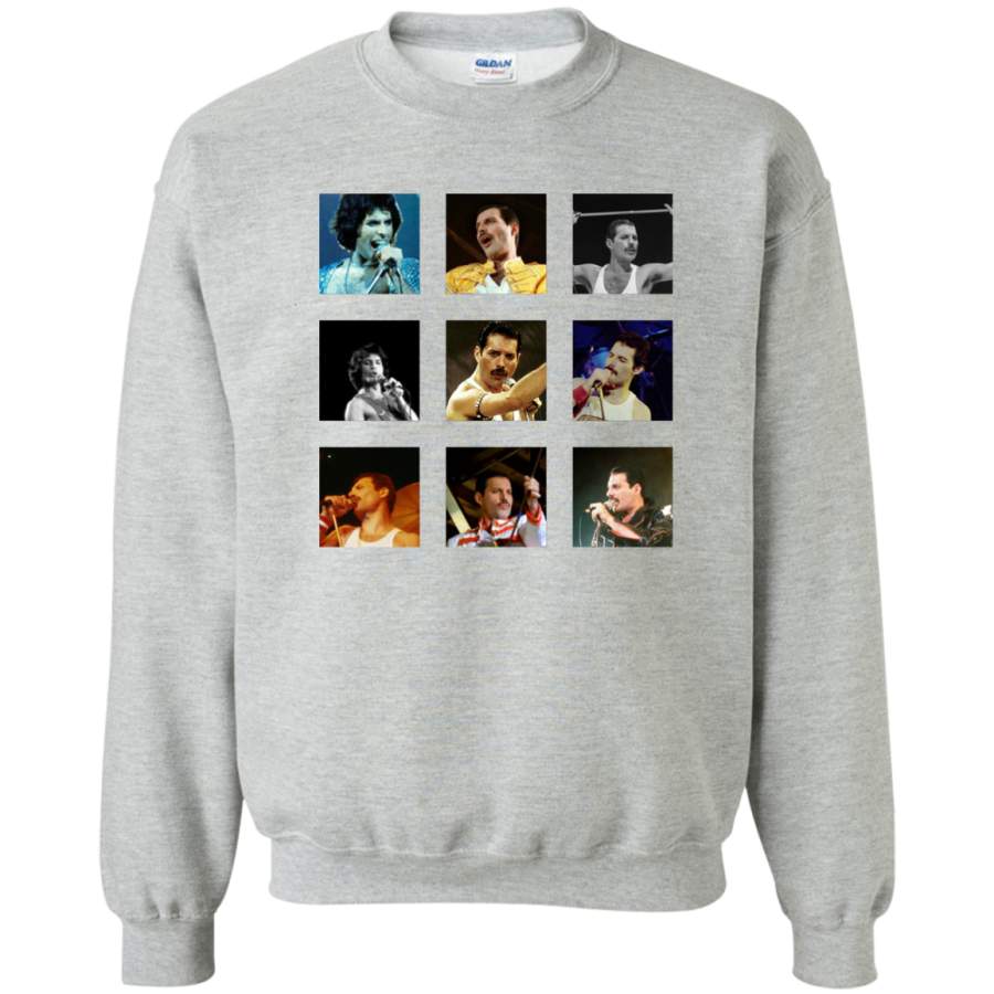 AGR Freddie Mercury Collage Crewneck Pullover Sweatshirt