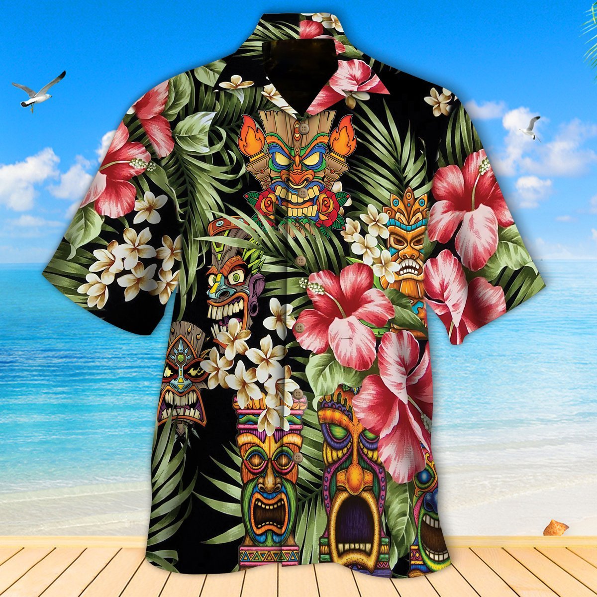 Tribal Tiki Hawaiian Shirt | Unisex | Adult | Hw6596