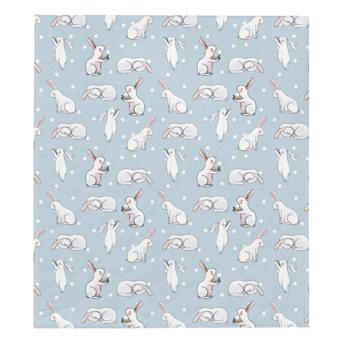 Rabbit Pattern Print Design Rb06 Premium Quilt