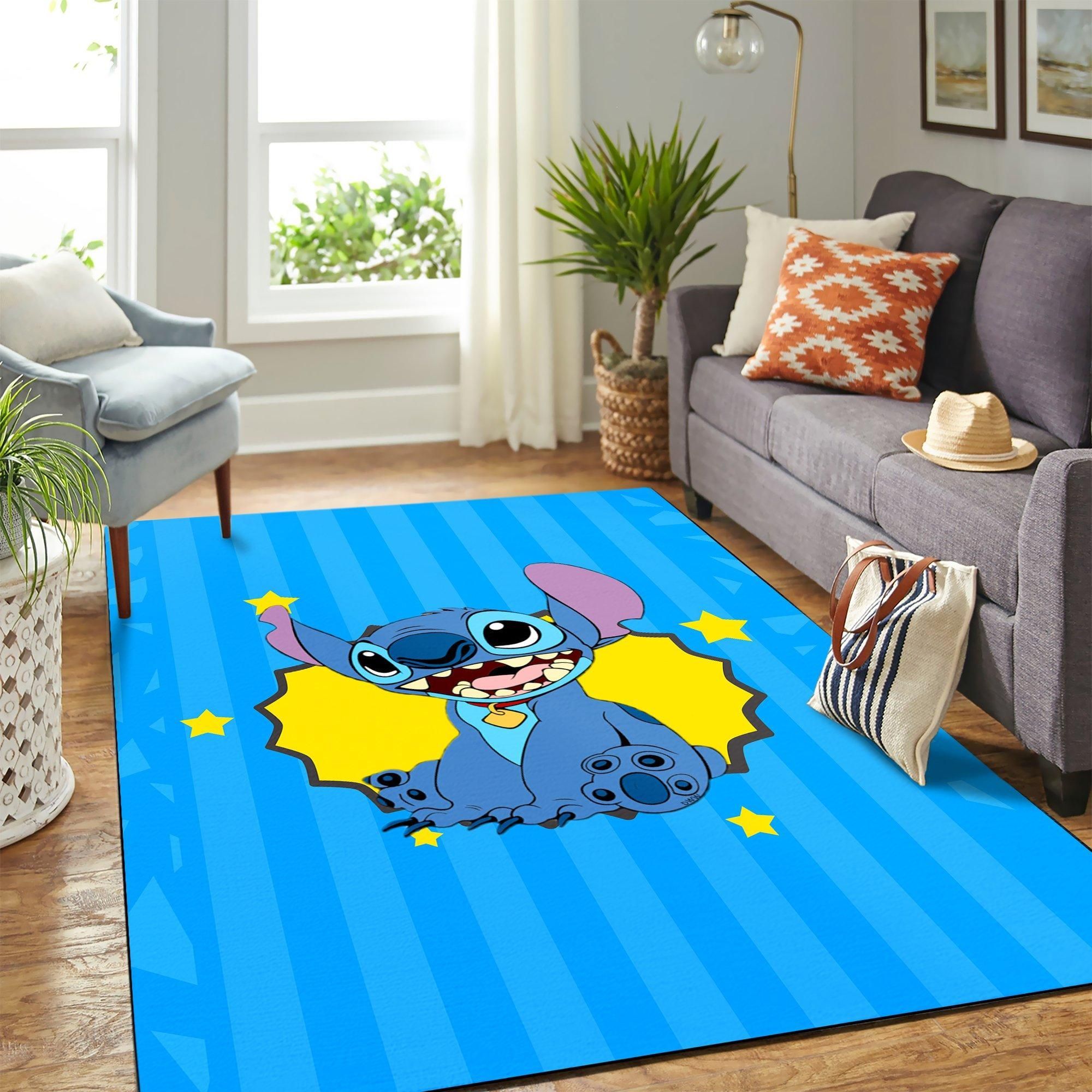 Stitch Cute Area Rug Geeky Carpet – Home Decor – Bedroom Living Room Décor