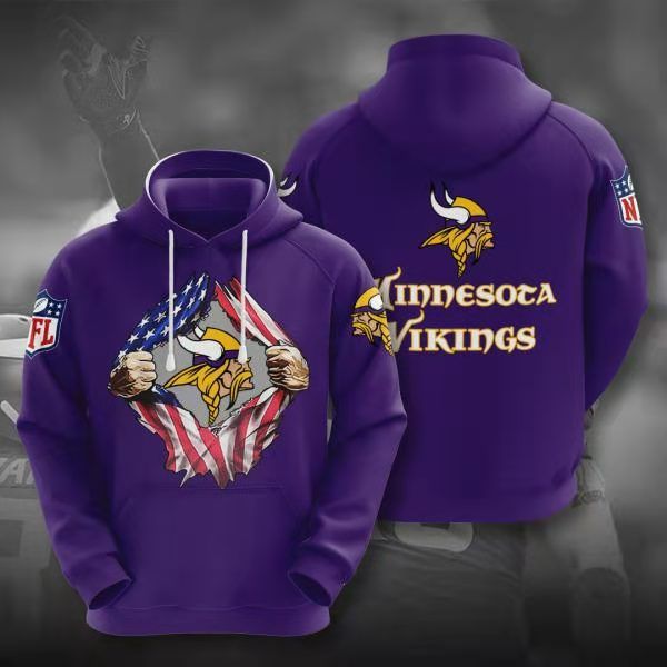 Men’s Digital Logo Minnesota Vikings Hoodie 2