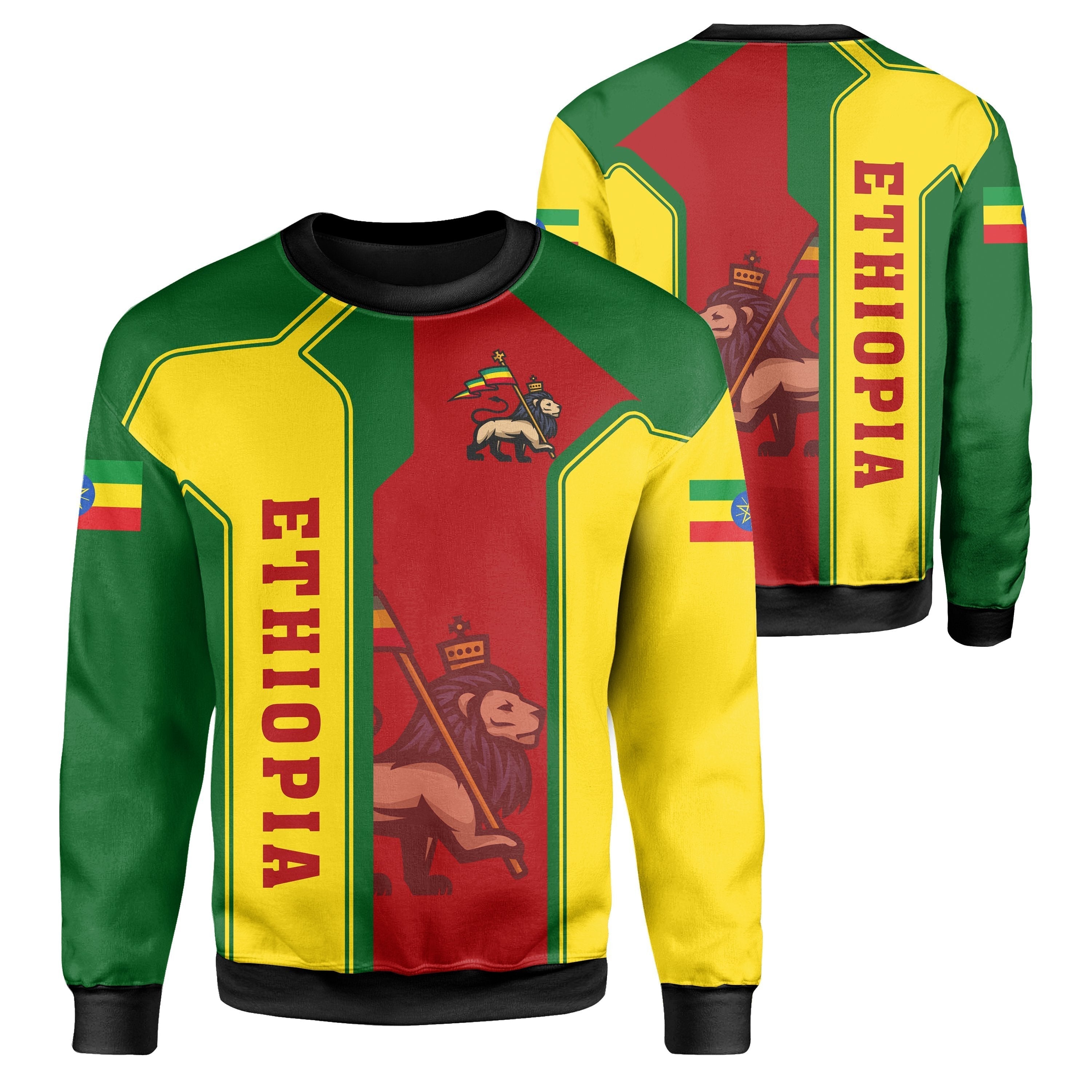 African Sweatshirt – Lion Of Judah Ethiopian Crewneck Sweatshirt – Fifth Style