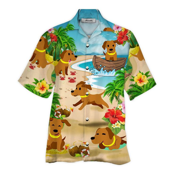 Dachshund Hawaii Shirt Unisex Adult Ha101485