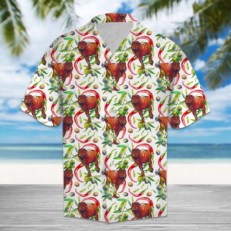 Chili Peppers And T-Rex H217003 – Hawaiian Shirt